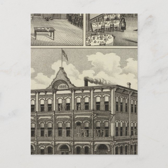 Carte Postale Hôtel Hicks, Stockton, Kansas (Devant)