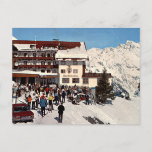 Carte Postale Hôtel Hochsölden Vue Alpine d'Hiver Vintage