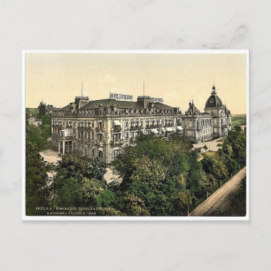 Carte Postale Hotel Kaiserhof and Augusta Victoria Bains, Wiesba