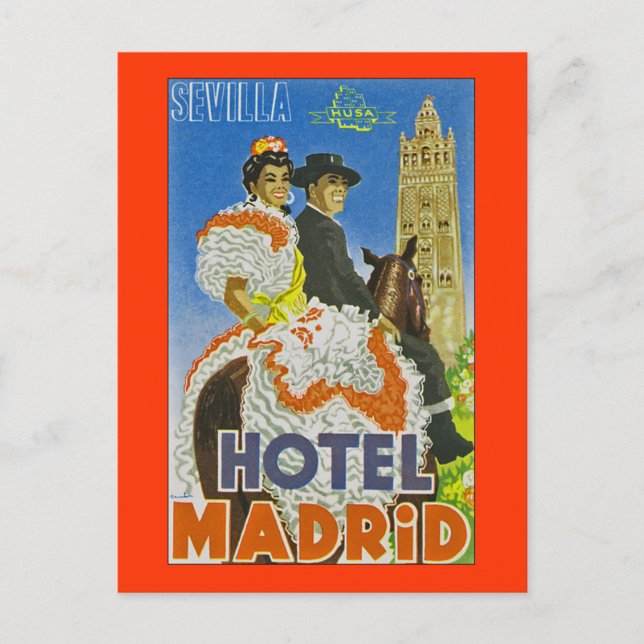 Carte Postale Hotel Madrid (Devant)