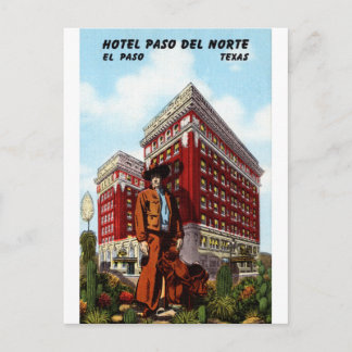 Carte Postale Hotel Paso Del Norte El Paso, Texas Vintage voyage