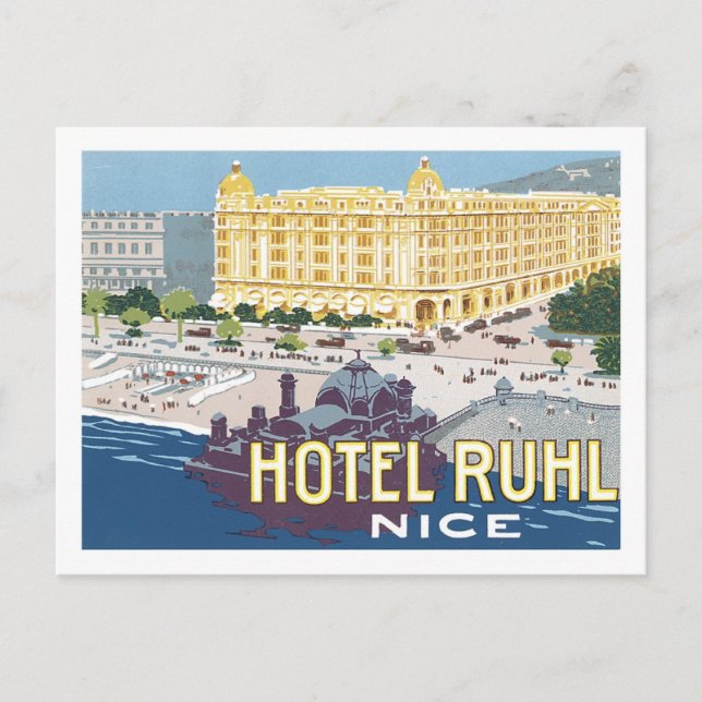 Carte Postale Hôtel Ruhl, Nice (Devant)