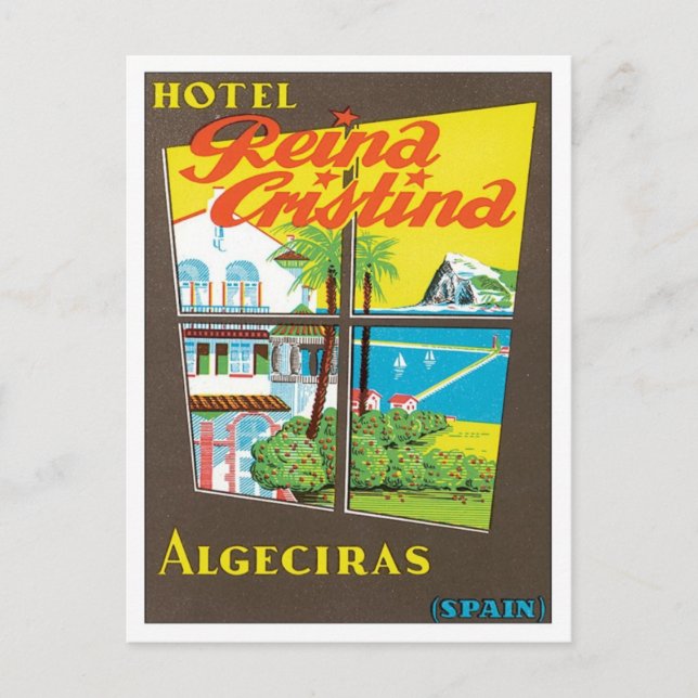 Carte Postale Hôtel vintage Algeciras Espagne (Devant)