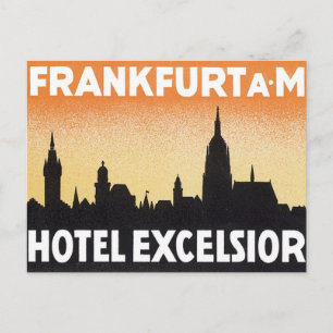Carte Postale Hôtel vintage Frankfurt Allemagne