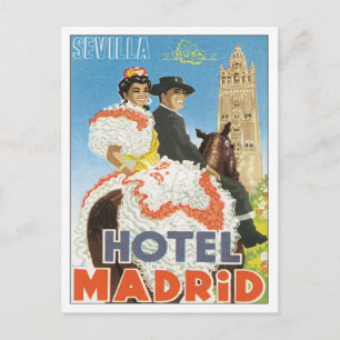Carte Postale Hôtel vintage Sevilla Espagne