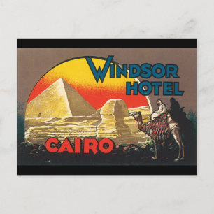 Carte Postale Hôtel Windsor Le Caire_Poster Vintage voyage