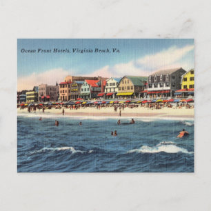 Carte Postale Hôtels vintage, Ocean Front, Virginia Beach, Va