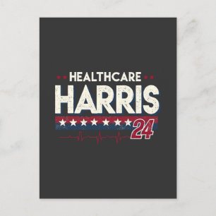 Carte Postale Hôtes De Soins De Santé Pour Harris 24 Kamala Walz