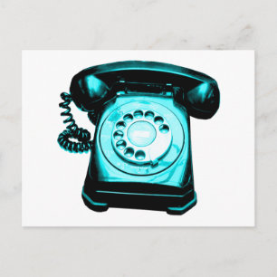 Carte Postale Hotline en Cyan
