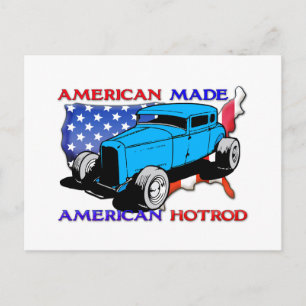 Carte Postale Hotrod américain haché