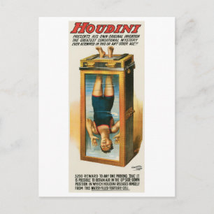 Carte Postale Houdini ~ Illusionniste Magie Vintage / Escape Art