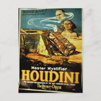 Carte Postale Houdini, le "Literary Digest" Théâtre Vintage
