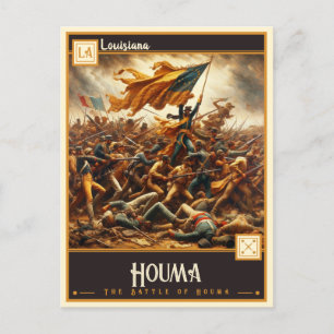 Carte Postale Houma, Louisiane VINTAGE