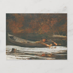 Carte Postale Hound and Hunter, 1892 (huile sur toile)