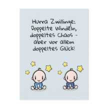 Hourra jumeaux, félicitations, deux garçons,