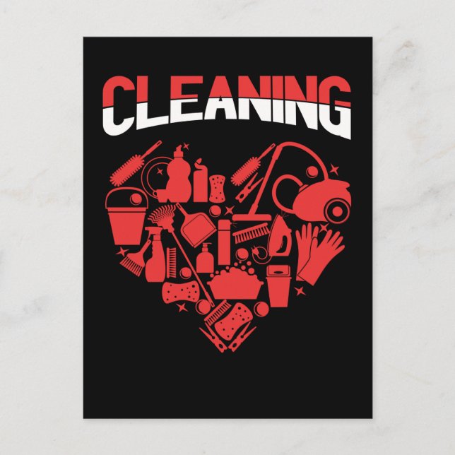 Carte Postale Housekeeping Cleaning Heart Vacuum Cleaner Houseke (Devant)