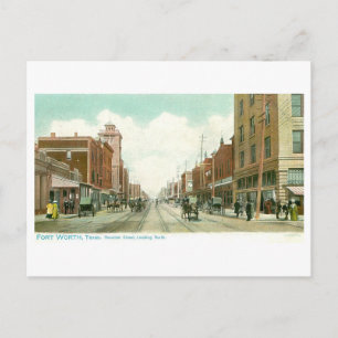 Carte Postale Houston Street vintage, Fort Worth, Texas