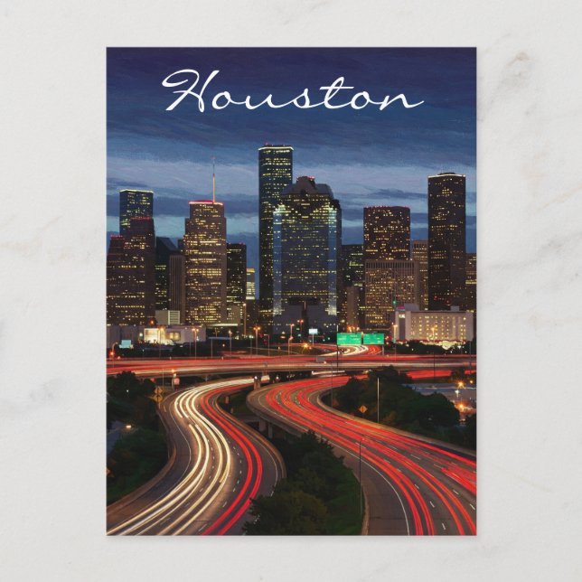 Carte postale Houston Texas Night (Devant)