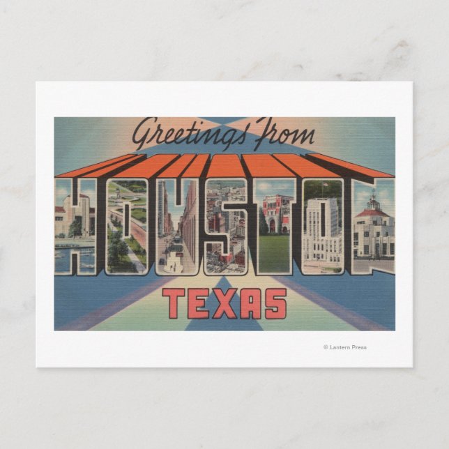 Carte Postale Houston, Texas - Scènes de grandes lettres (Devant)