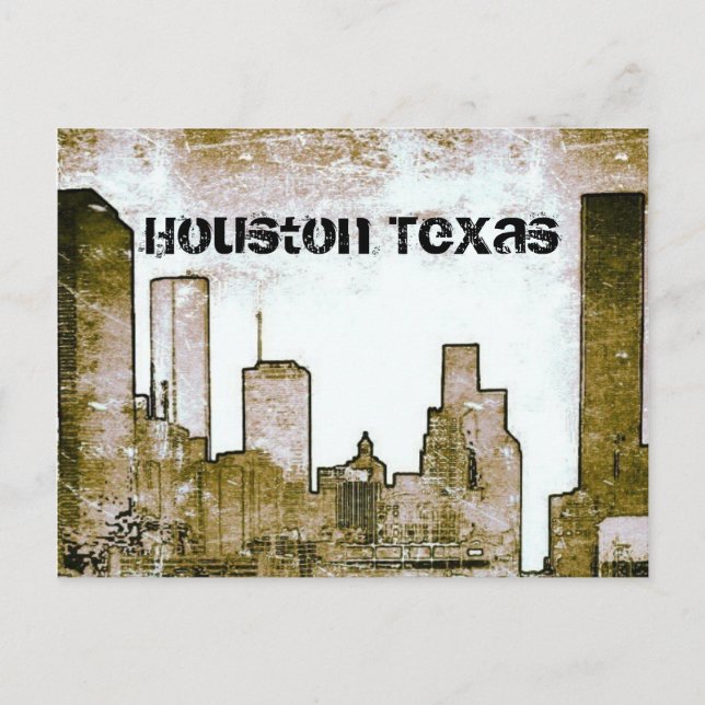 Carte Postale Houston Texas Skyline (Carte postale) (Devant)