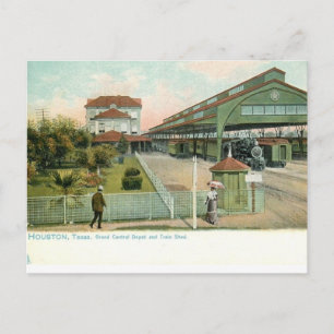 Carte Postale Houston Texas vers la gare Grand Central de 1905