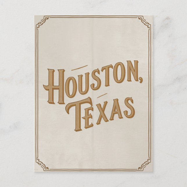Carte Postale Houston Texas Vintage (Devant)
