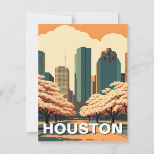 Carte Postale Houston Texas vintage