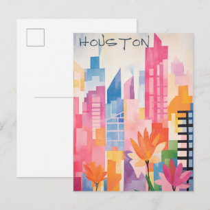 Carte Postale Houston Texas Voyage Ville Art Esthétique