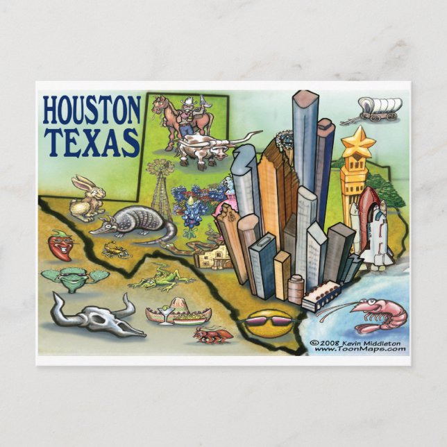 Carte Postale Houston TX (Devant)