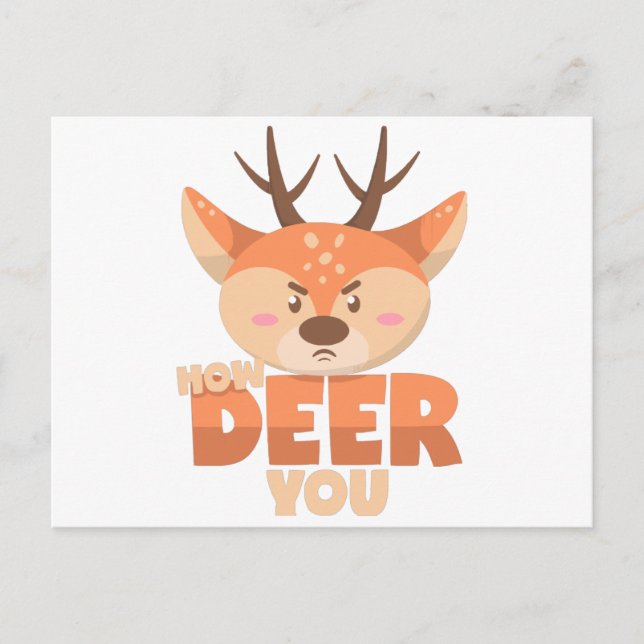 Carte Postale How Deer You  (Devant)