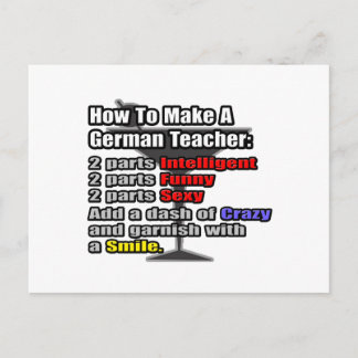 Carte Postale How To Make a German Teacher