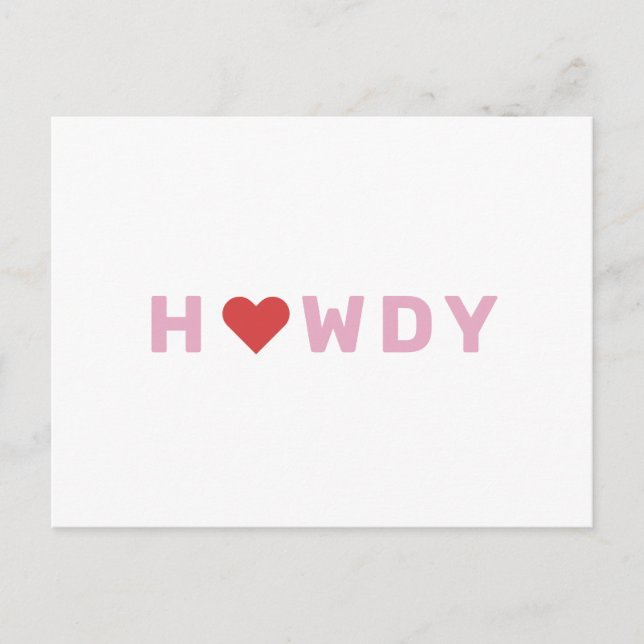 Carte postale Howdy (Devant)