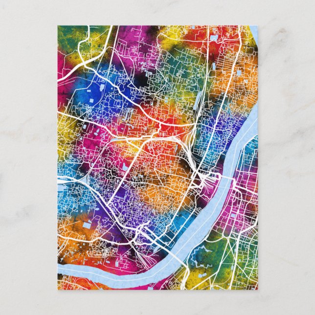 Carte Postale Howrah West Bengale City Map (Devant)