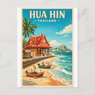 Carte Postale  Hua Hin ville, Thaïlande voyage rétro