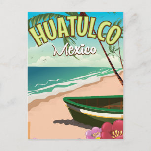 Carte Postale Huatulco affiche de voyage mexicaine