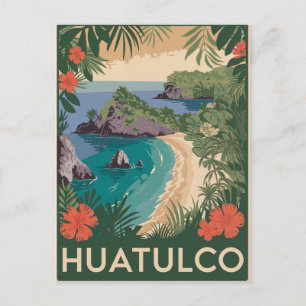 Carte Postale Huatulco Mexique Vintage