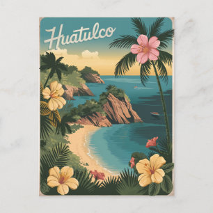 Carte Postale Huatulco Mexique Vintage