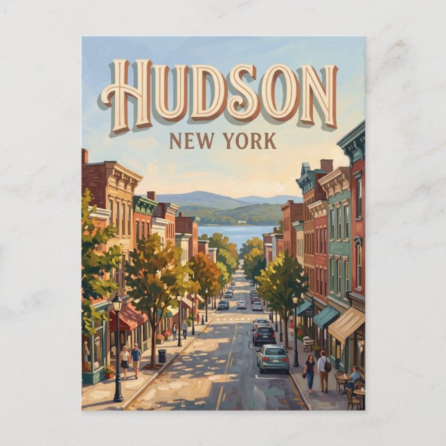 Carte Postale Hudson New York (Devant)