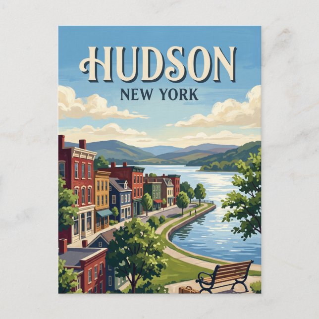 Carte Postale Hudson New York (Devant)