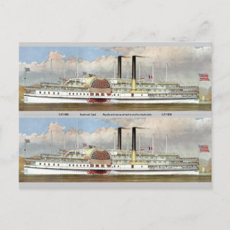 Carte Postale Hudson River Steamer 1877 Signet
