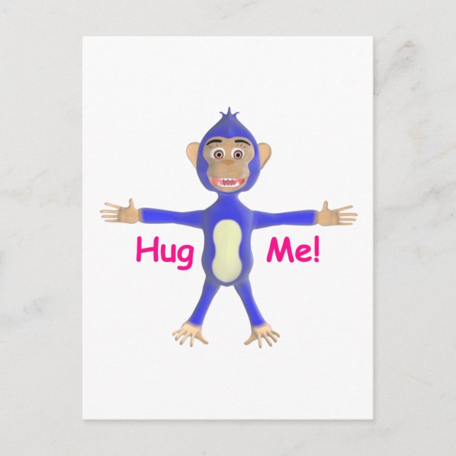 Carte Postale Hug Me Chimp (Devant)