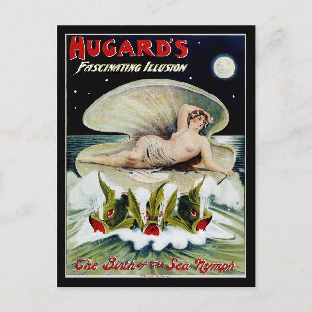 Carte Postale Hugard's ~ La naissance de la nymphe de la mer (Devant)