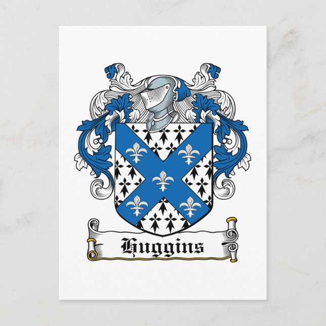 Carte Postale Huggins Family Crest (Devant)