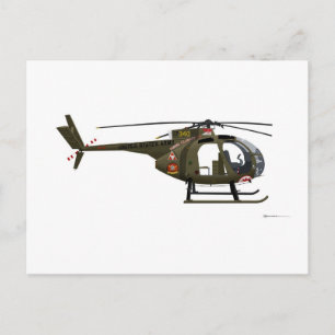 Carte Postale Hughes OH-6 Cayuse Miss Clawd