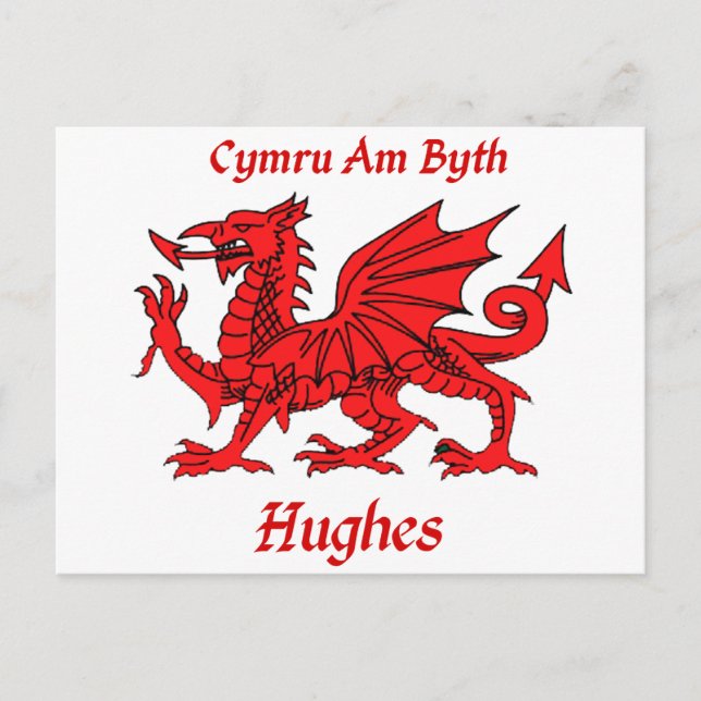 Carte Postale Hughes Welsh Dragon (Devant)