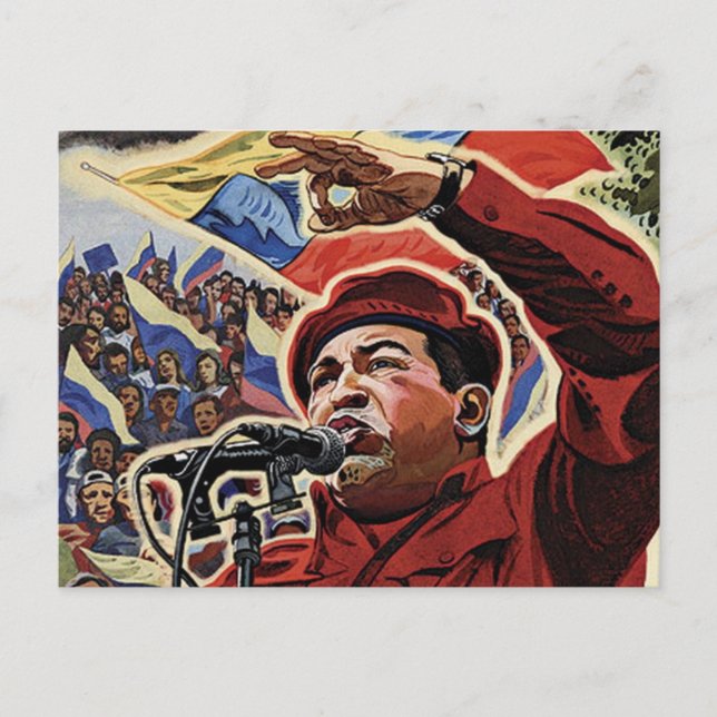 Carte Postale Hugo Chavez - Cartoon Revolution style (Devant)