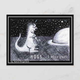 Carte Postale HUGS... Tu me manques