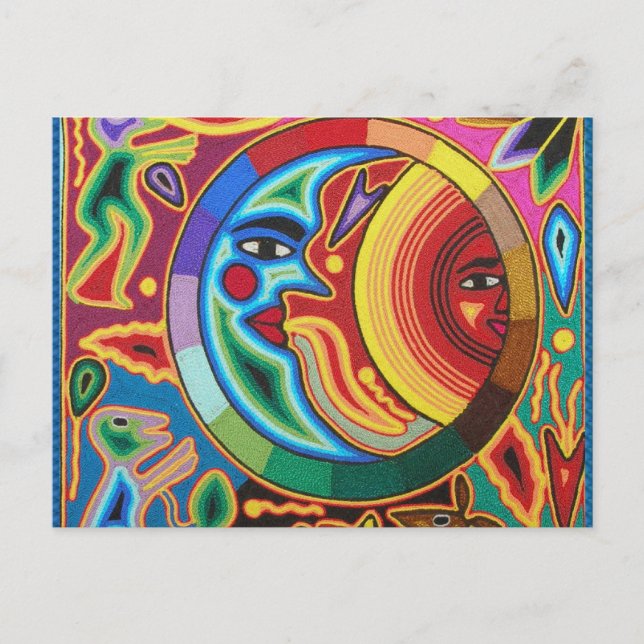 Carte Postale Huichol String Art from Mexico (Devant)