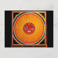 Huichol String Art Sun Mexican Folk Art