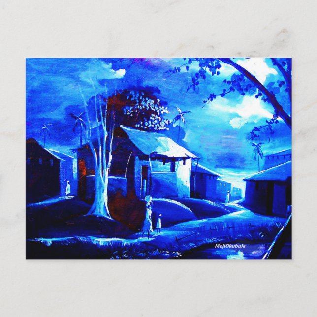 CARTE POSTALE HUILE DE MAISON SUR CANVAS PAR MOJISOLA A GBADAMOS (Devant)